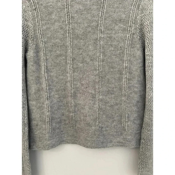 LC Lauren Conrad Puff Sleeves Sweater Women’s‎ Silver Size Small - Picture 8 of 12